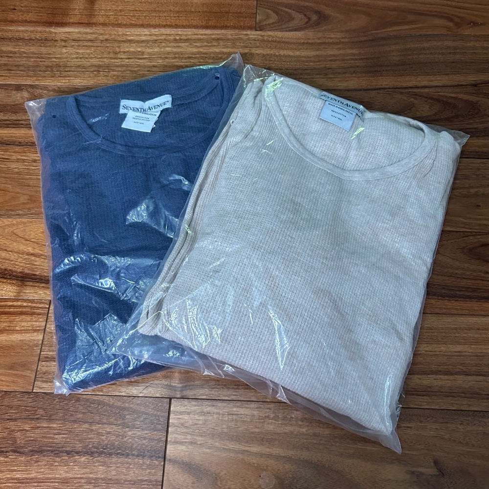 Seventh Avenue Mens 4XL Thermal Waffle Knit Shirt and pants set Pack Navy